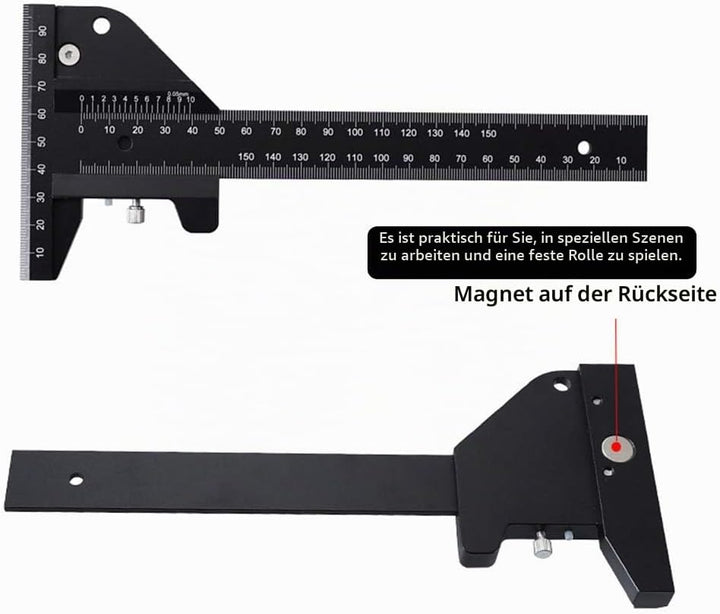 Holzbearbeitungsschreiber - Markierung T-förmiges Lineal Holzbearbeitungsschreiber DIY-Werkzeug Alum