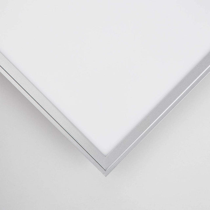 BRILLIANT Lampe Alissa LED Deckenaufbau-Paneel 40x40cm silber/weiss | 1x 32W LED integriert (Samsung