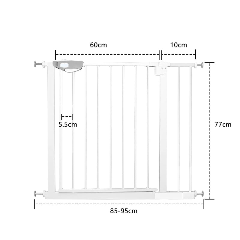 Froadp Türschutzgitter Baby Treppengitter Kindergitter ohne Bohren 85-95cm Türgitter Treppen Beidsei