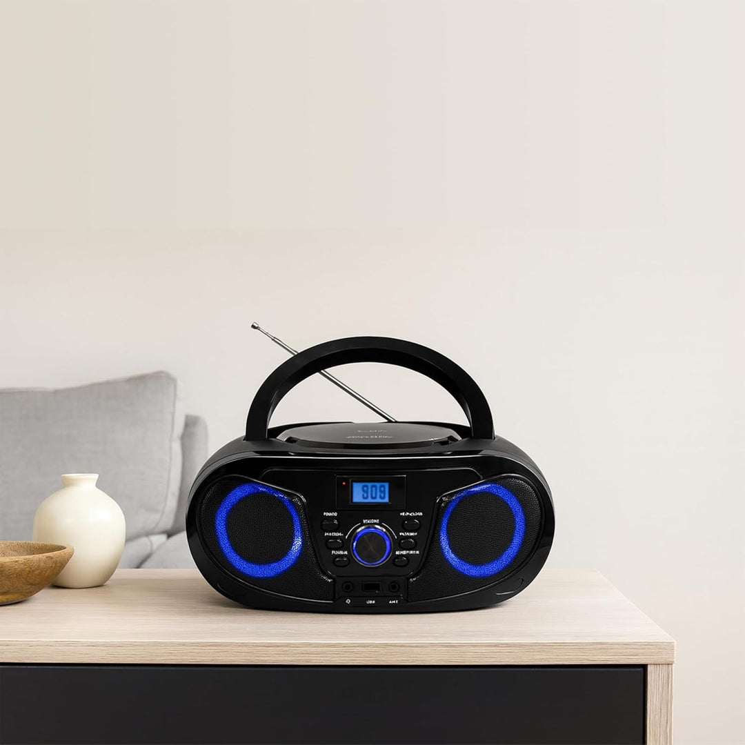 Silva Schneider MPC 25.4 USB – Tragbarer CD-Player mit UKW-Radio, USB für MP3, AUX & Kopfhöreranschl