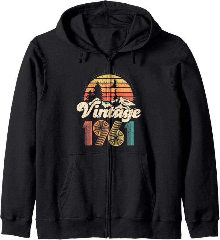 60. Geburtstag Geschenk Vintage 1961 60 Jahre Männer Frauen Kapuzenjacke