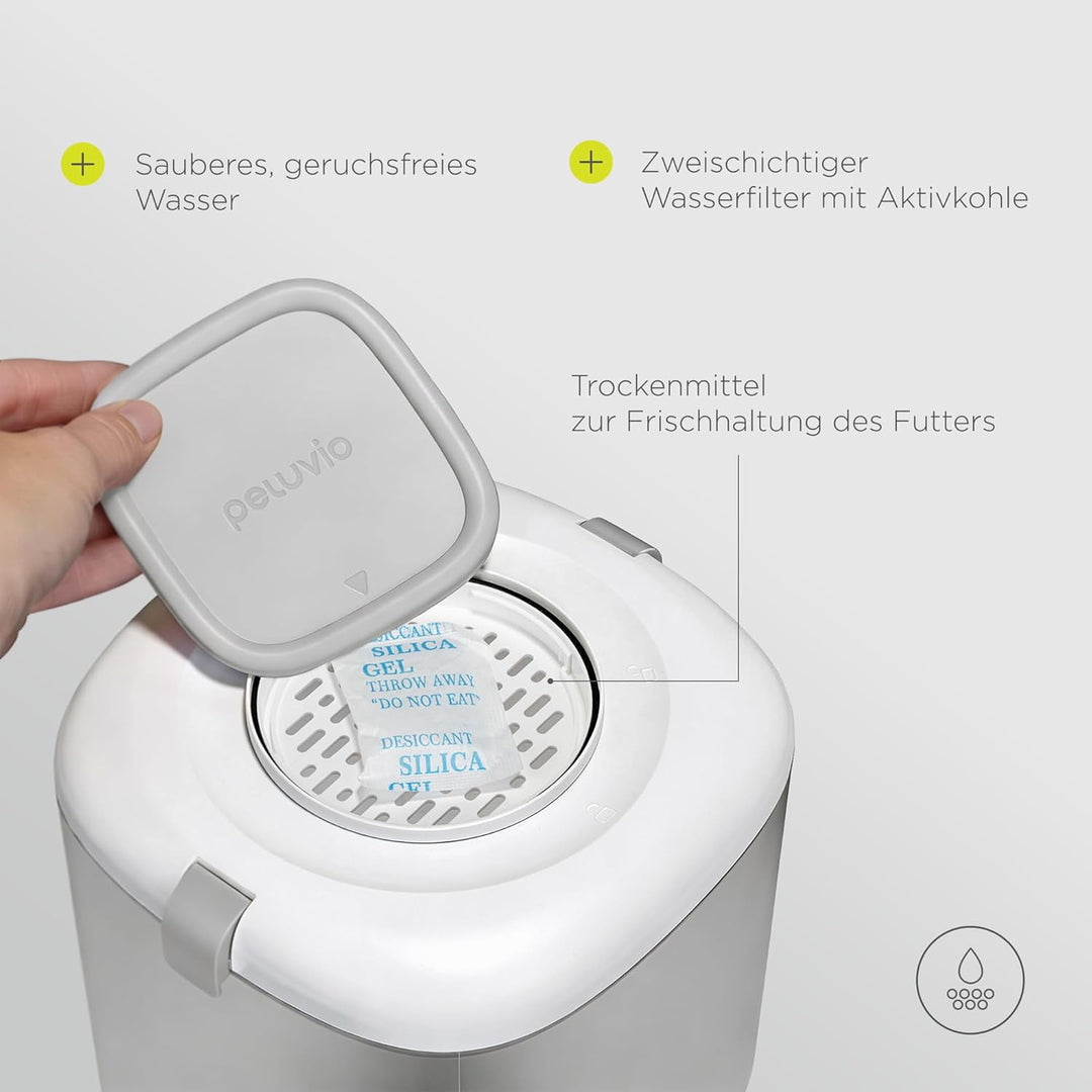 Feast Automatischer Futterautomat Katze mit App und Kamera, Live-Video mit Nachtsicht und Zwei-Wege-