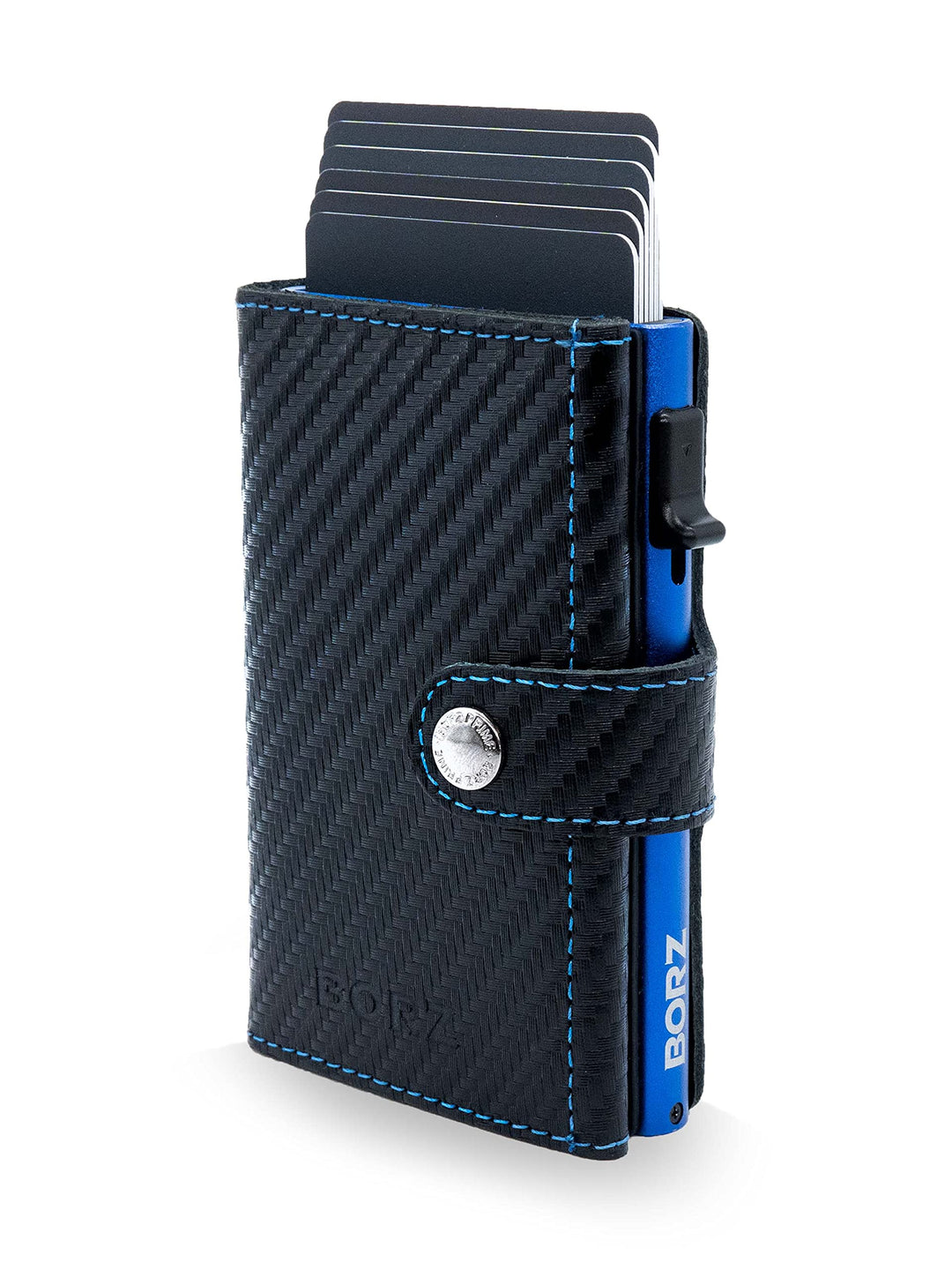 BORZ Prime Limited Kartenetui mit Münzfach für AirTag I Digitale Visitenkarte I Slim Wallet RFID Sch