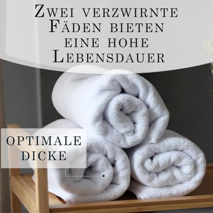 BANANALU 2 Handtücher Set 50x100cm 100% Baumwolle Gästehandtücher Handtuch Copen Blue 1 - Copen Blue