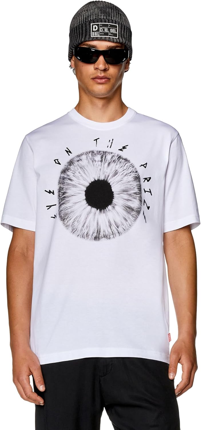Diesel Herren T-Shirt XXS 100-0 Catm, XXS 100-0 Catm