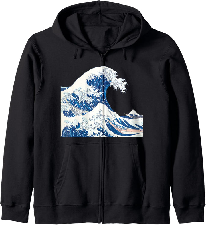 Die grosse Welle vor Kanagawa Japanische Kunst Kapuzenjacke