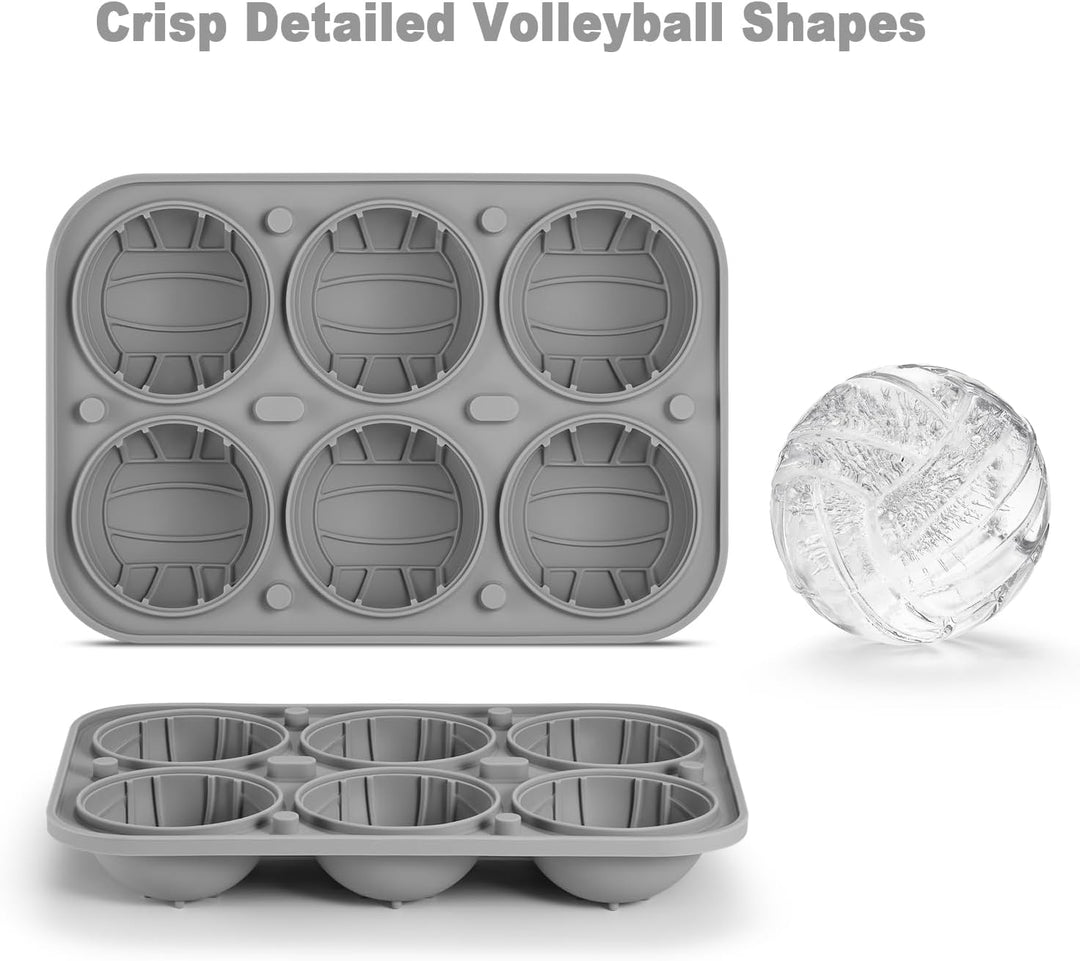 Nax Caki 3D-Volleyball-Eiswürfelform, grosse Volleyball-Silikonform, lustige Formen, Whiskey-Eisform