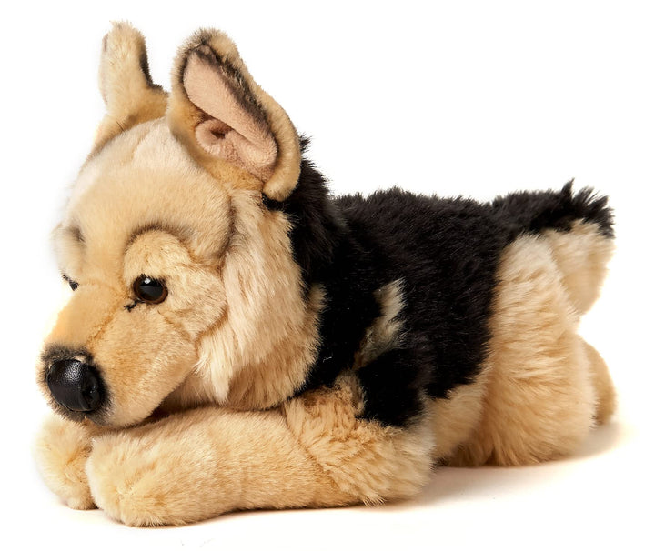 Uni-Toys - Deutscher Schäferhund, liegend - 37 cm (Länge) - Plüsch-Hund, Haustier - Plüschtier, Kusc