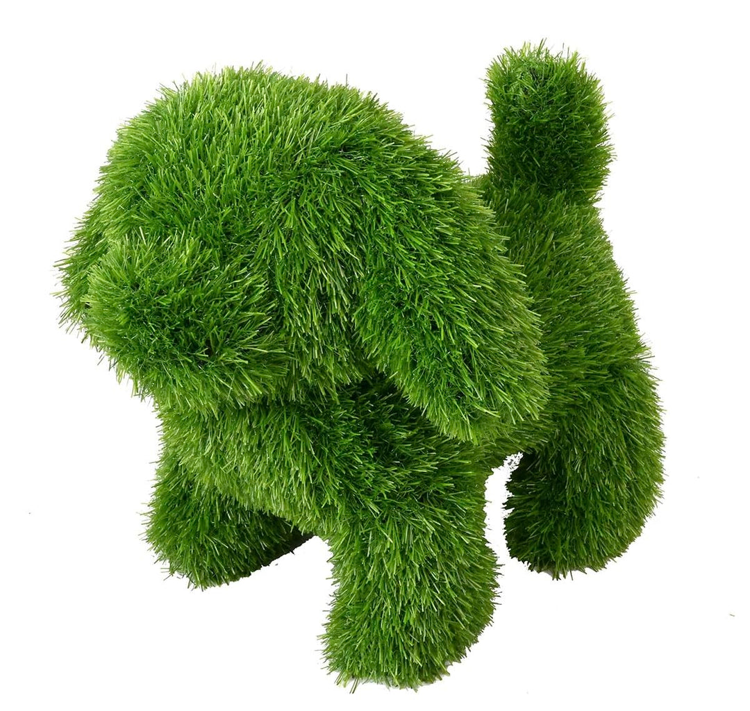 Innovative Kunstwerk Figuren aus Kunstrasen Hase Bär Hund Tier Garten Dekoration Gras Deko (Hund, 35