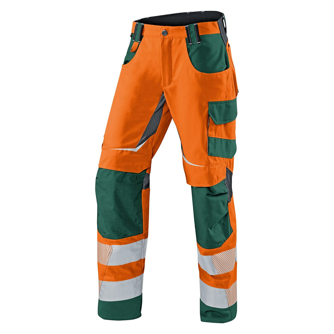 Kübler 24078343-3765-106 Sommerhose Reflectiq PSA 2, Warnorange/Moosgrün, Grösse 106 Warnorange/Moos
