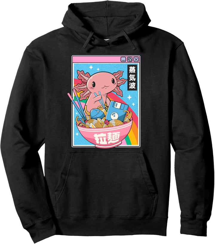 Axoltol Digitale Ramen-Schale Japan Otaku Anime Vaporwave Pullover Hoodie