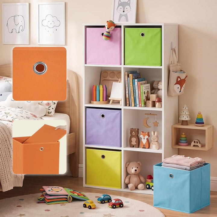 Sekey Aufbewahrungsbox Stoff, Faltbox Organizer mit Griff, Einsatz für Kallax Regal, EKET Würfelrega