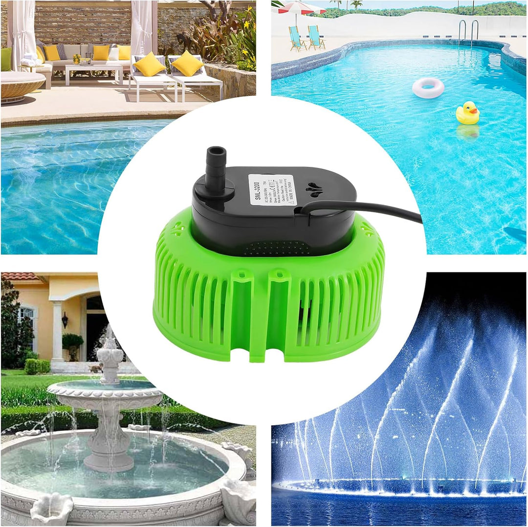 Tauchpumpe Schmutzwasser, 75W Poolabdeckungspumpe (Grün) | max Förderhöhe 3.2m, max. Fördermenge 300