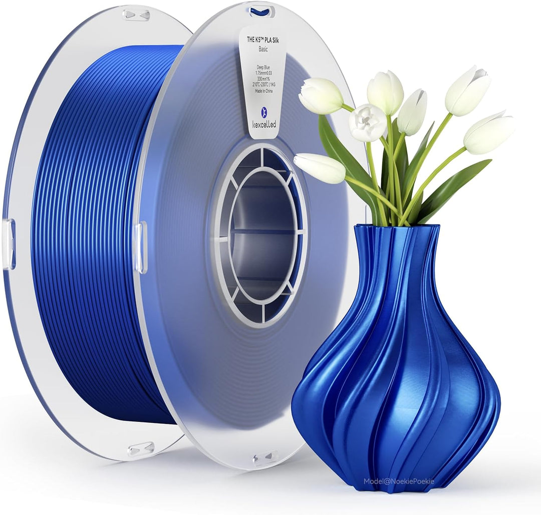 PLA Silk Filament 1,75mm, kexcelled Shiny Gloss 3D Drucker Filament, Massgenauigkeit +/- 0,03mm, 1kg