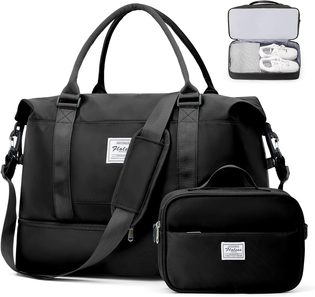 Reisetasche Damen Handgepäck Tasche Sporttasche mit Kulturbeutel Weekender Bag Schwimmtasche Wasserd