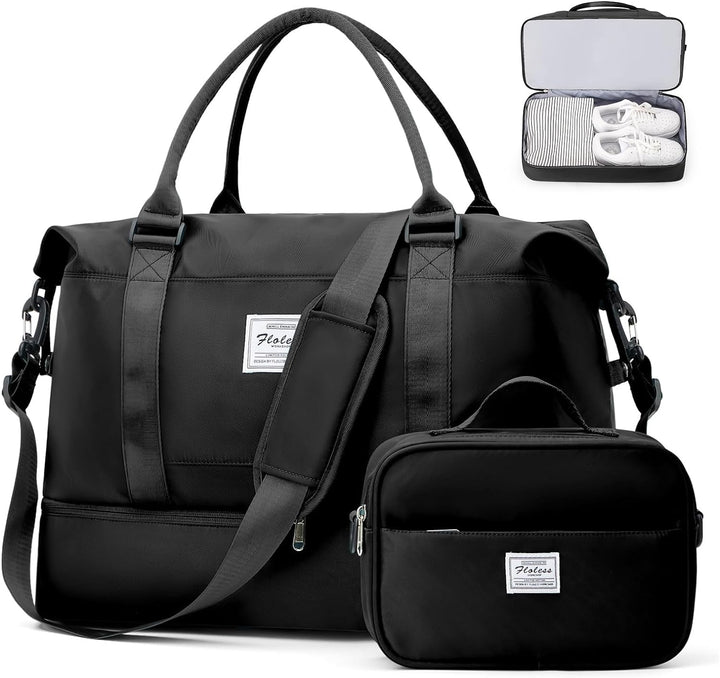Reisetasche Damen Handgepäck Tasche Sporttasche mit Kulturbeutel Weekender Bag Schwimmtasche Wasserd