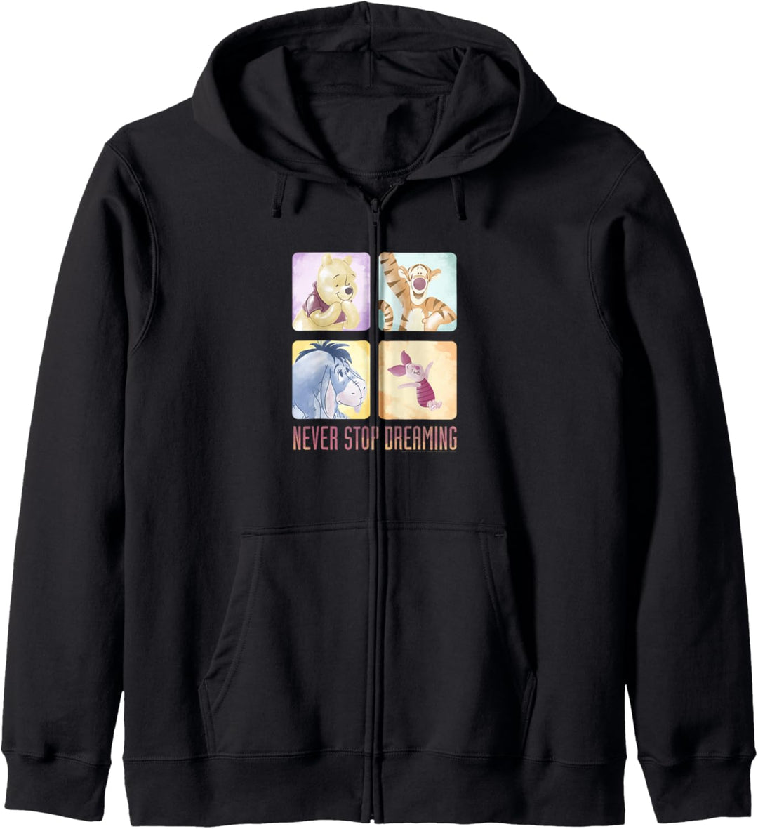 Disney Winnie The Pooh Group Shot Box Up Never Stop Dreaming Kapuzenjacke