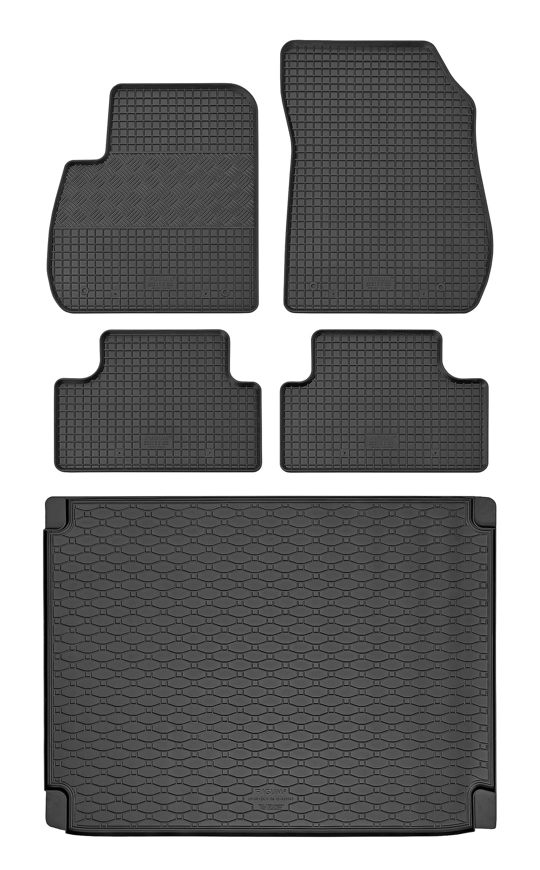 Passgenaue Kofferraumwanne und Gummifussmatten geeignet für OPEL Zafira C 5-Sitzer ab 2012