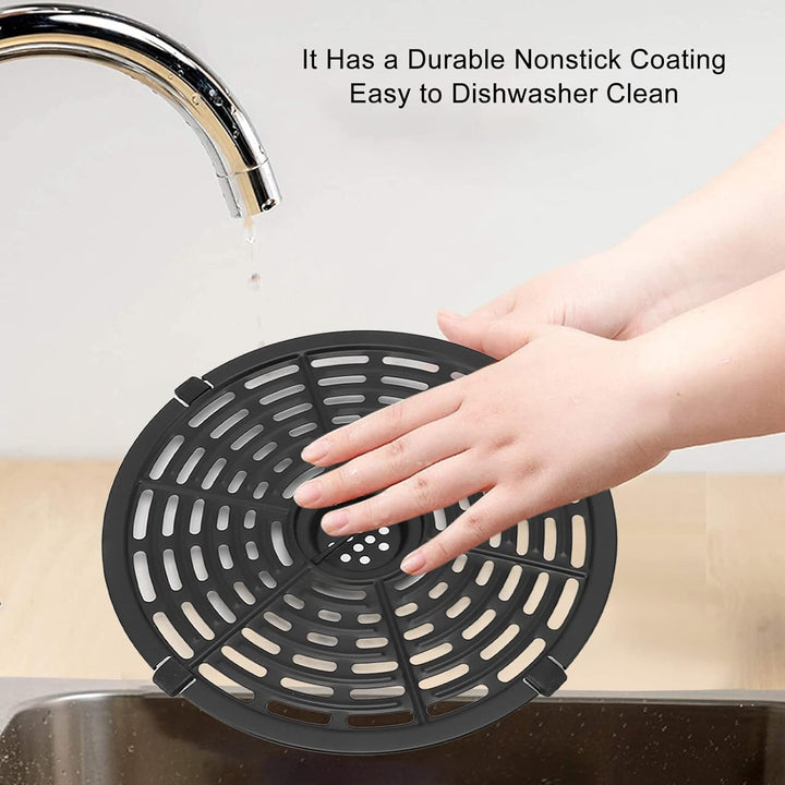 Fritteuse Ersatztablett, Ersatz Grillpfanne für Luftfritteuse, Runde Hitzebeständig Antihaftbeschich