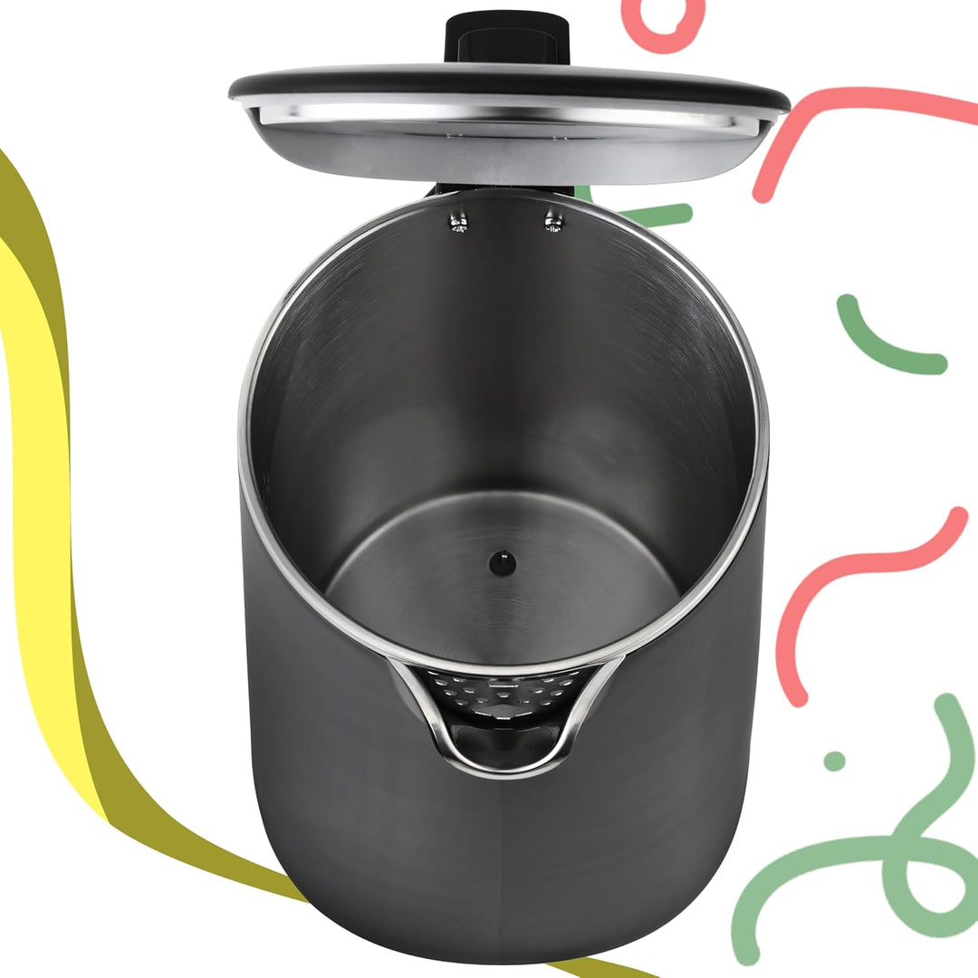 Retoo Elektrischer Wasserkocher 1,6L LED Beleuchtung 1500W Schnellaufheizung Edelstahl, BPA Frei, Te