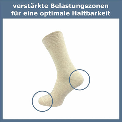 ca·wa·so Herren Socken aus 100% Baumwolle | Reine Baumwollsocken im 10er-Set | Freizeitsocken ohne N