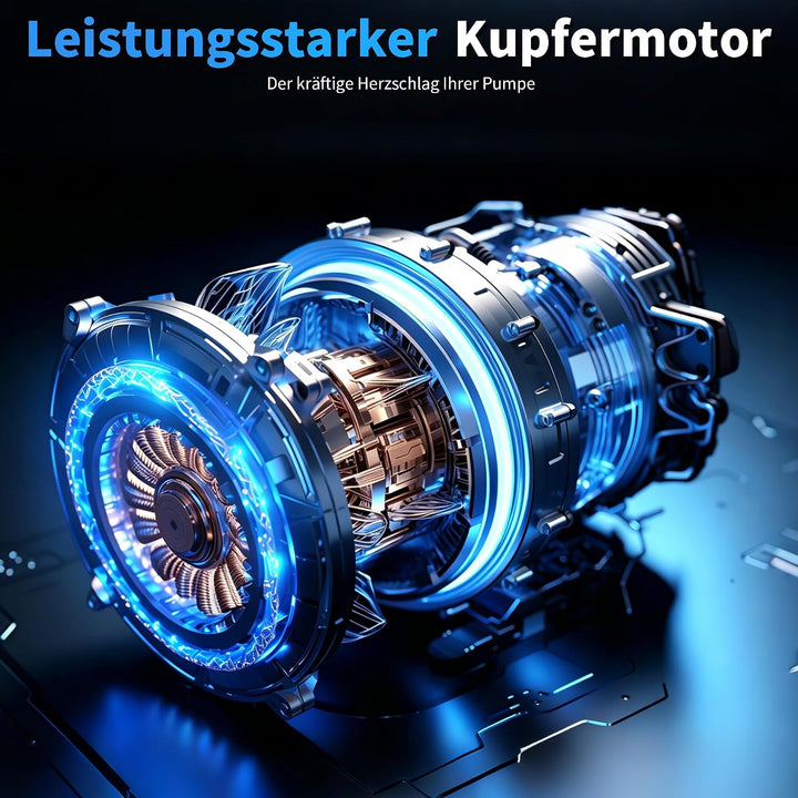 FOTING 2200 W Tiefbrunnenpumpe 3 HP Brunnenpumpe 163 L/min Tauchpumpe max. d10.2x13.72 cm, d10.2x13.