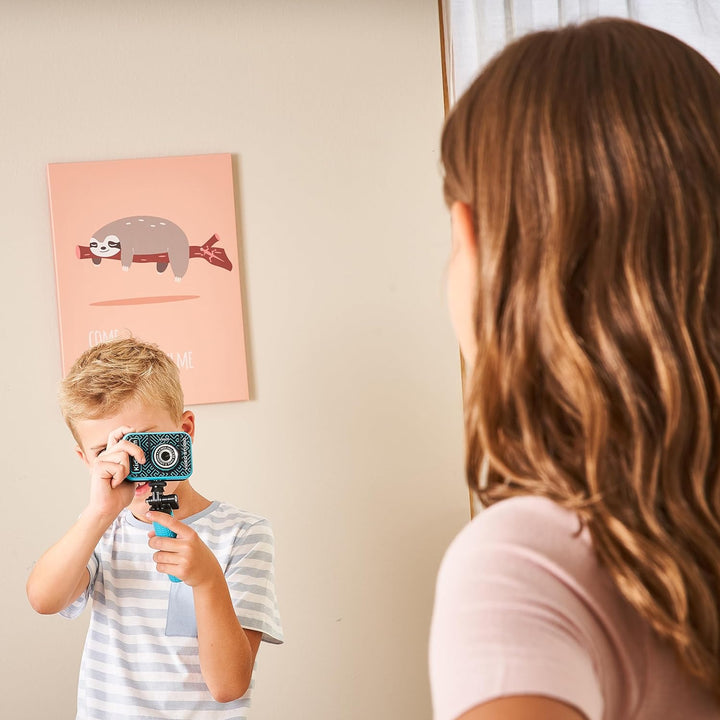 VTech Kidizoom Video Studio HD blau – Kinderkamera mit Greenscreen, Stativ, Effekten, Selfielinse un
