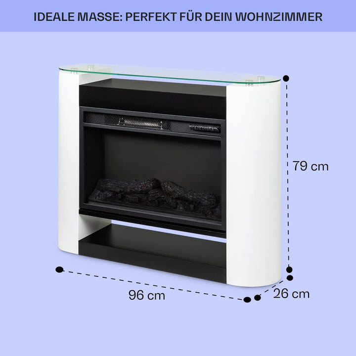 Klarstein Elektrokamin, Elektro Heizungen für Wohnzimmer & Innenräume, Elektrischer Kamin mit LED Fl