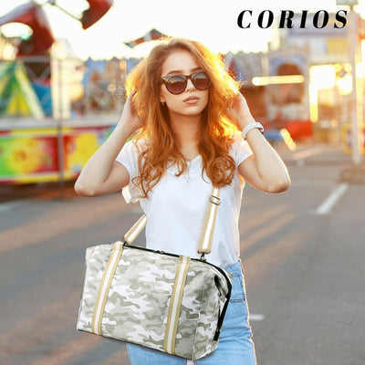 CORIOS Reisetaschen Duffle Bag für Damen Nylon Sporttasche Wasserdicht Fitnesstasche Gross Kabinenre