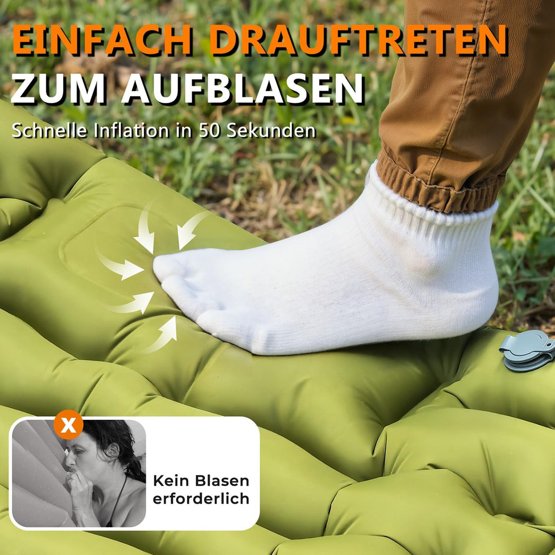 Luftmatratze Camping, Isomatte Camping, isomatte selbstaufblasend | Liegekomfort, Schnellaufblasung,