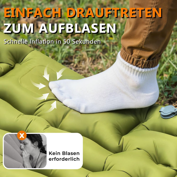Luftmatratze Camping, Isomatte Camping, isomatte selbstaufblasend | Liegekomfort, Schnellaufblasung,