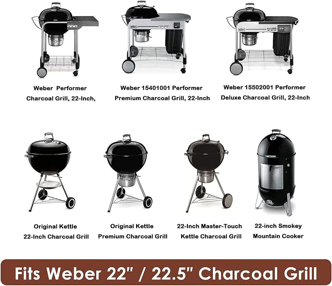 304 grillrost Edelstahl rund mit Griff, 54.5 cm Durchmesser für 57 cm Holzkohlegrills z.B Weber,Gril