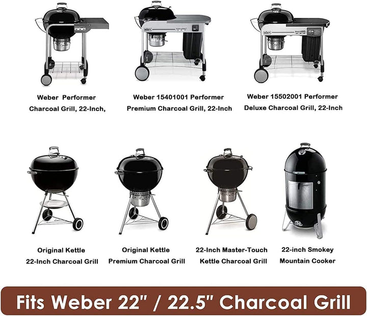 304 grillrost Edelstahl rund mit Griff, 54.5 cm Durchmesser für 57 cm Holzkohlegrills z.B Weber,Gril