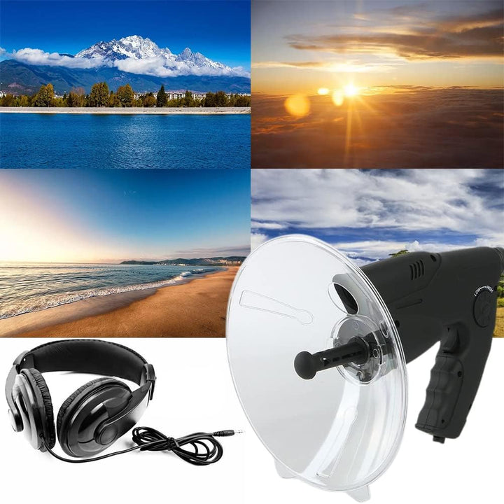 Richtmikrofon Parabolmikrofon Abhörgerät, 100 Meter Monokulare mit 8-facher Vergrösserung, Klangvers