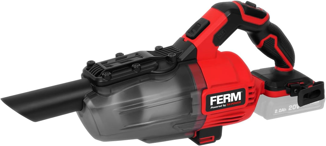 Ferm AX-Power Akku-Baustaubsauger – Kabelloser Staubsauger für Heimwerker – Starke Saugkraft – Kompa