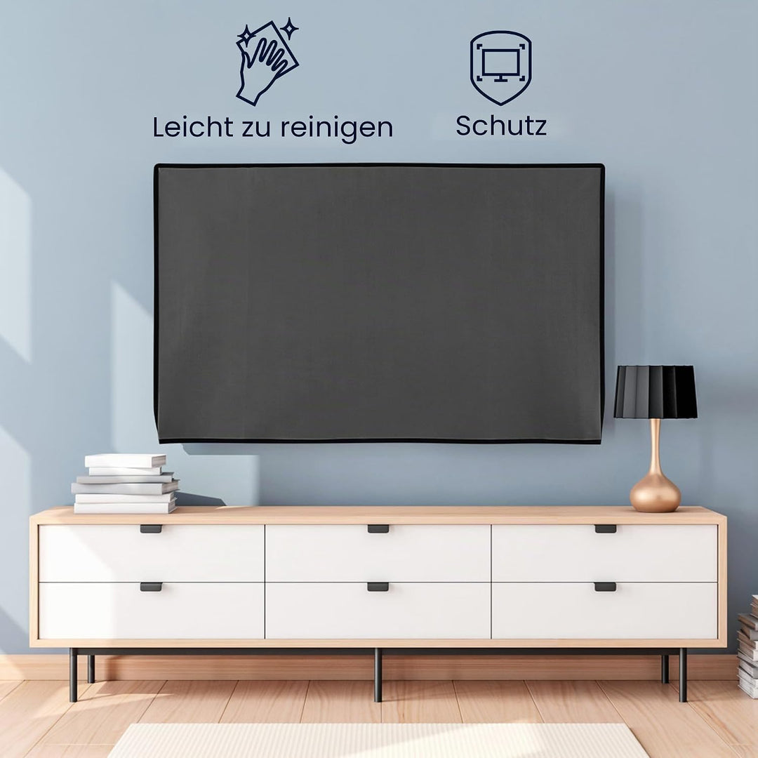 kwmobile 65" TV Hülle - Fernseher Bildschirmschutz Abdeckung - TV Bildschirm Staubschutzhülle - Dunk