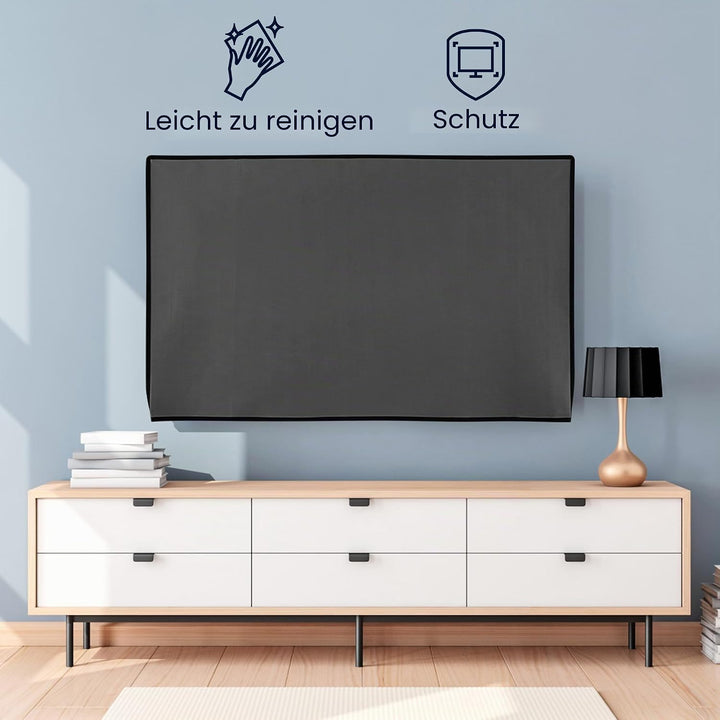 kwmobile 65" TV Hülle - Fernseher Bildschirmschutz Abdeckung - TV Bildschirm Staubschutzhülle - Dunk
