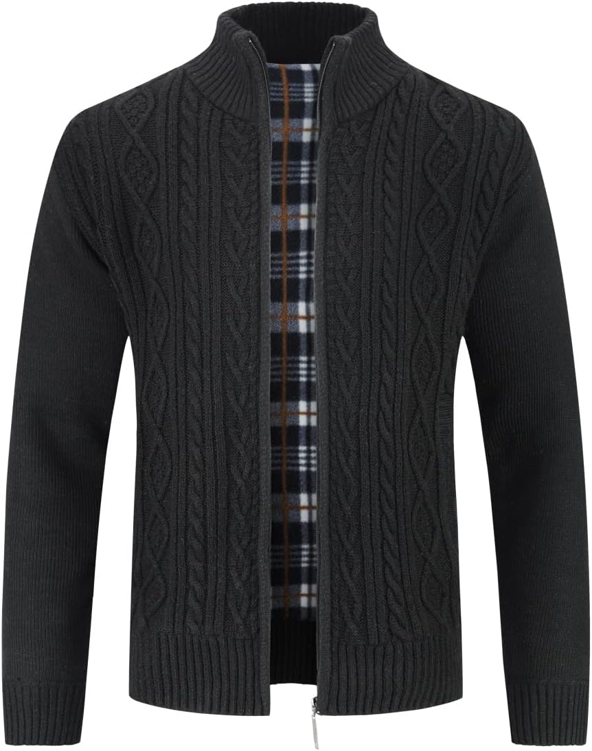 Sliktaa Herren Strickjacke Festival Cardigan Warm Trachtenjacke Mode Schlichter Pullover Langarm Swe
