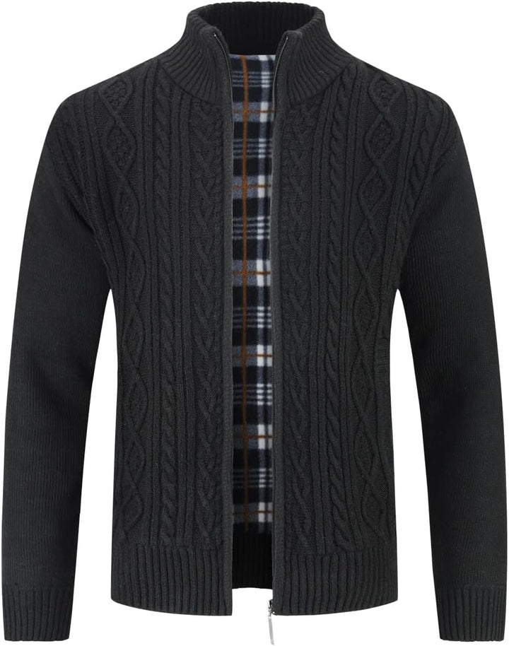 Sliktaa Herren Strickjacke Festival Cardigan Warm Trachtenjacke Mode Schlichter Pullover Langarm Swe