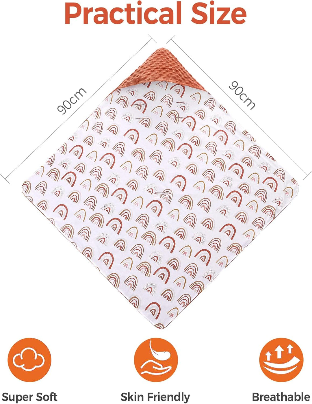 Miracle Baby Einschlagdecke Babyschale Sommer Baumwolle Reversible Decke Universal Kuscheldecke 90x9