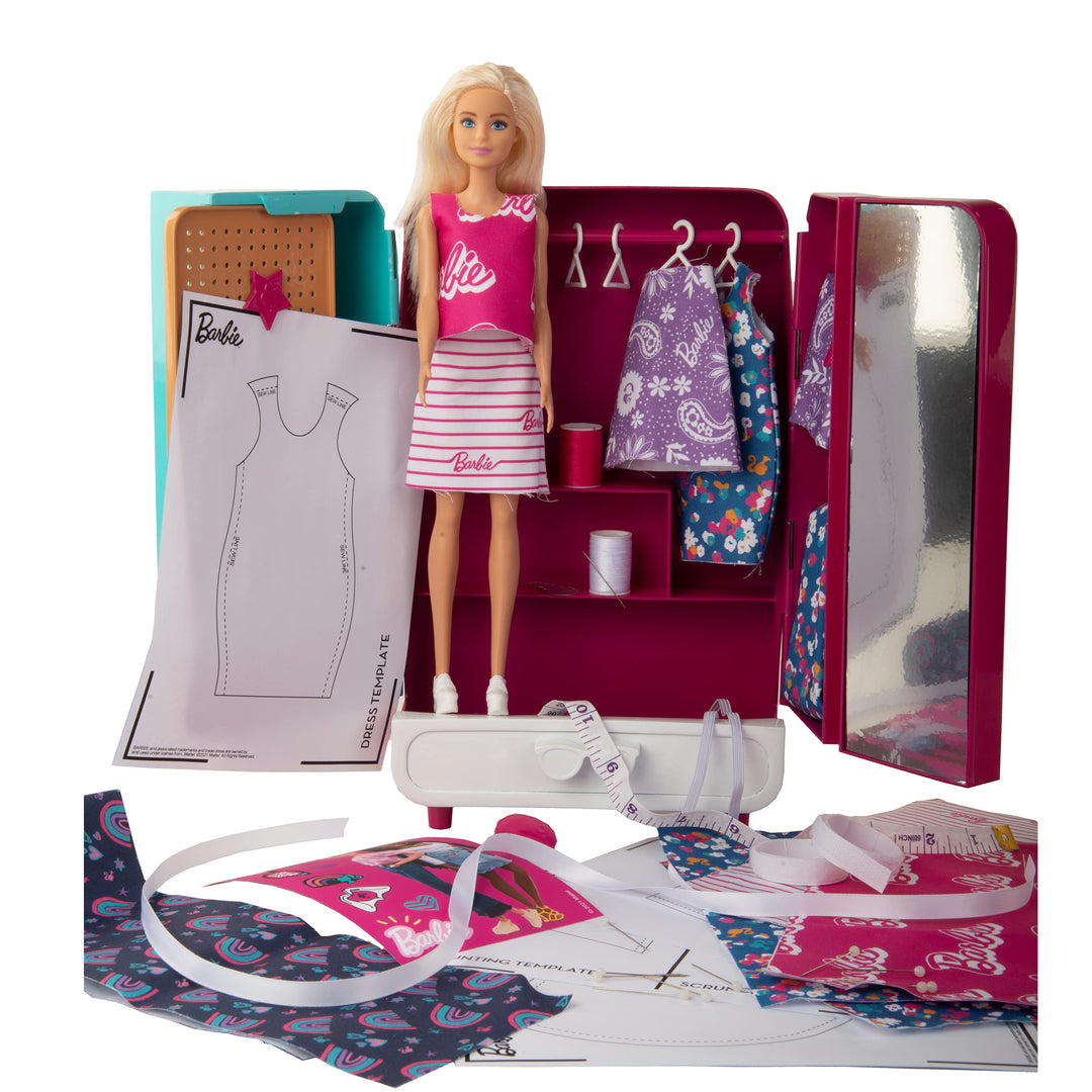 Barbie Bastelmode Kleiderschrank Puppe inklusive