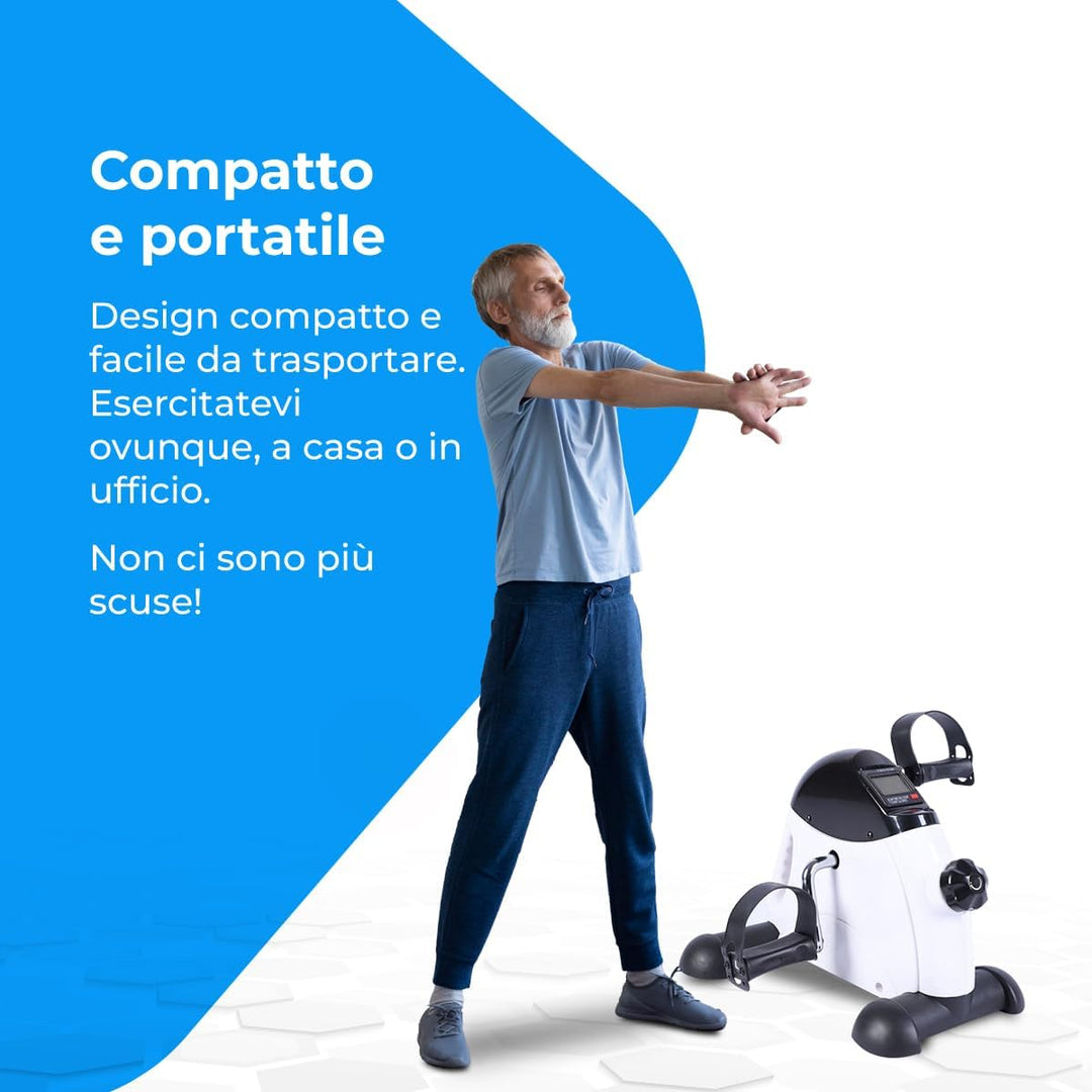 NK Statische Pedale, Pedaltrainer für Arm- und Beintraining, einstellbare Widerstandsstufen, LCD-Dis