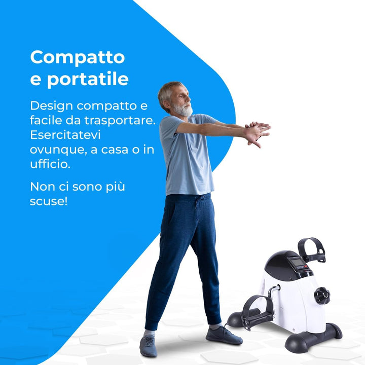 NK Statische Pedale, Pedaltrainer für Arm- und Beintraining, einstellbare Widerstandsstufen, LCD-Dis