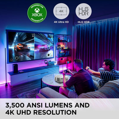 ViewSonic LX700-4K 4K Laser Projektor für Xbox Gaming und Heimkino, bis zu 300" grosses Bild, 3500 L