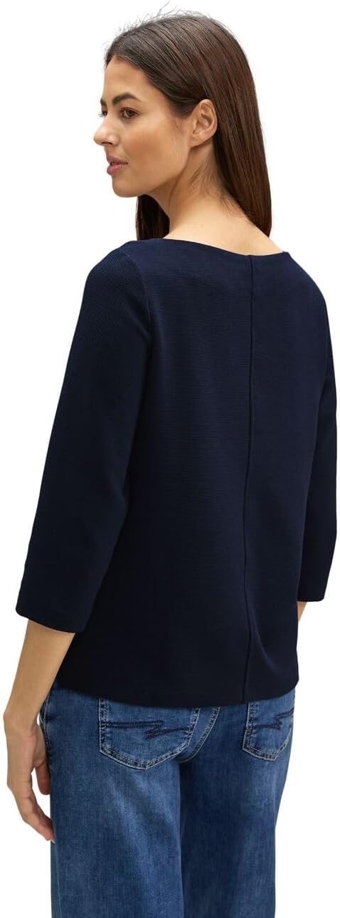 Street One Damen T-Shirt 3/4 Arm 34 Deep Blue, 34 Deep Blue