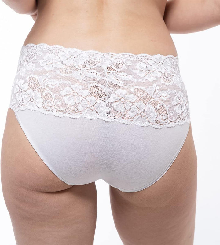 Nina von C. 3er Spar-Pack - Damen - Fine Cotton - Taillen Slip - Baumwolle 46 Weiss, 46 Weiss