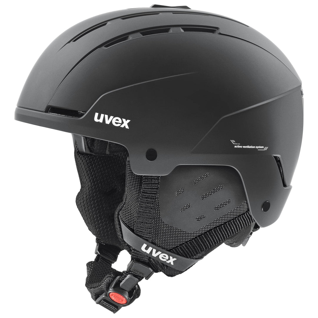 uvex rocket jr visor - Skihelm für Kinder - mit Visier - individuelle Grössenanpassung black matt 51