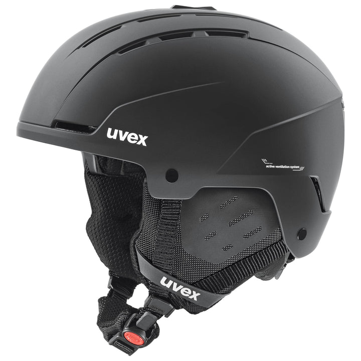 uvex rocket jr visor - Skihelm für Kinder - mit Visier - individuelle Grössenanpassung black matt 51