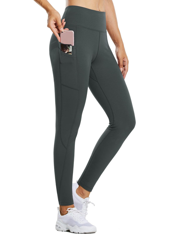 BALEAF Thermo Leggings Damen Winter Leggings high Waist Sportleggings mit Taschen Leggings yogahose