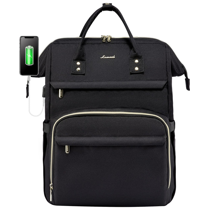 LOVEVOOK Rucksack Damen Schulrucksack, Wasserdicht Laptoprucksack mit Ladeanschluss, Rucksäcke für U